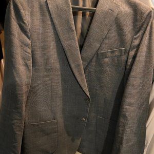 Grey Windowpane Sport Coat with patch pockets